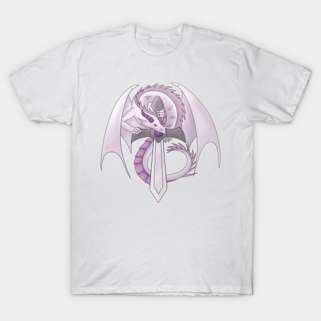 Light Amethyst Sword Dragon T-Shirt by BiscuitSnack